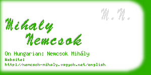 mihaly nemcsok business card